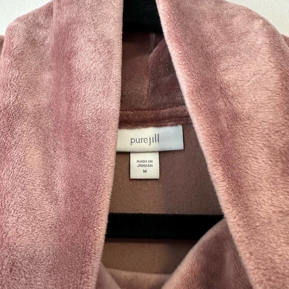 J. Jill PureJill Medium‎ Mauve Pink Turtleneck Plush Tunic Sweatshirt - Picture 3 of 4